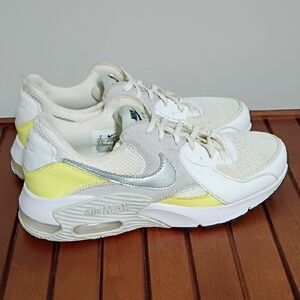 Nike Women's White, Yellow, and Silver Sneakers